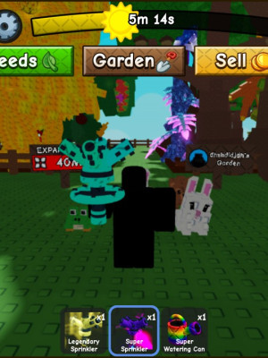 Legendary sprinkler + super sprinkler + super watering can
