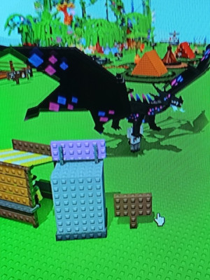2 black spotty dragon