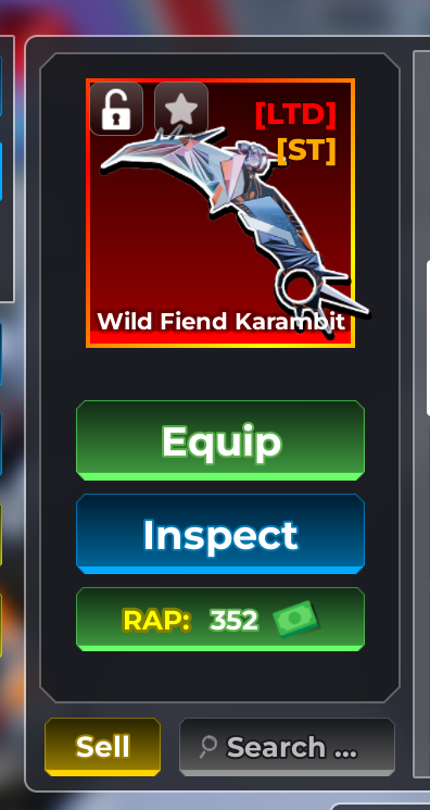 Wild Fiend Karambit (ST) 352 RAP