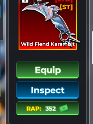 Wild Fiend Karambit (ST) 352 RAP