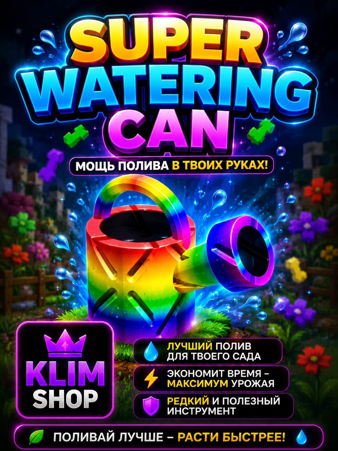 🌈 Super Watering Can | Grow a Garden 2 | Моментальная выдача по почте