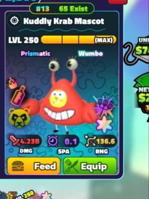 Kuddly krab mascot wumbo super star 13#