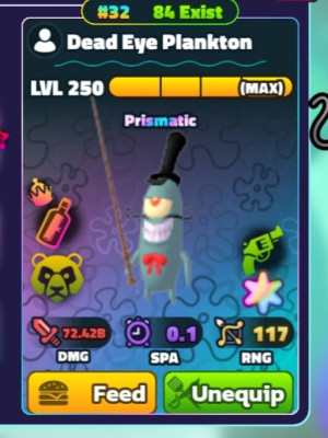 Dead eye plankton super star 32#