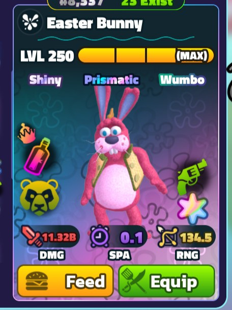 Easter Bunny super star shiny wumbo neptune crown