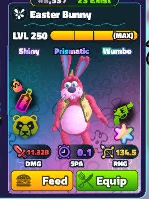 Easter Bunny super star shiny wumbo neptune crown