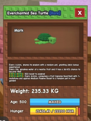 Evershanted Sea turtle 500years 235KG