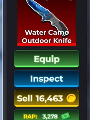 Outdoor Knife Water Camo 3200 Rap
