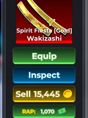 Spirit Fiesta [Gold] Wakizashi