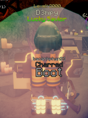 charred boot