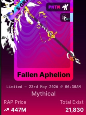 🤍🖤Fallen Aphelion🖤🤍 💜S GRADE💜 447+ M rap