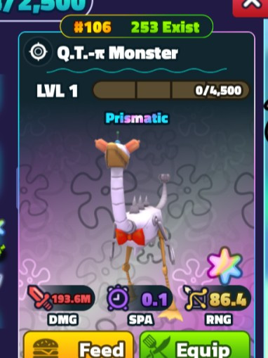 Q.t.-r Monster super star gold serial