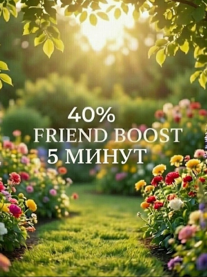 40% friend boost на 5 минут, прочитайте описание
