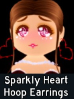Sparkly Heart Hoop Earrings