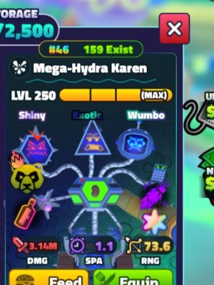 Mega-hydra Karen sw super star 250 lvl
