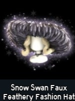 Snow Swan Faux Feathery Fashion Hat