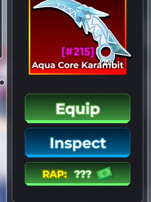 Aqua Core Karambit [#215] (Exists 313)