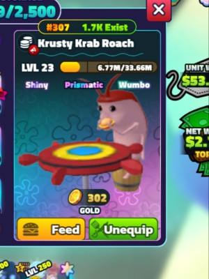 Krusty krab roach sw farm gold serial