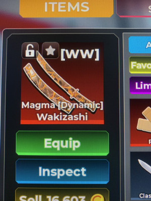 Magma (dynamic) wakizashi