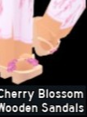 Cherry Blossom Wooden Sandals
