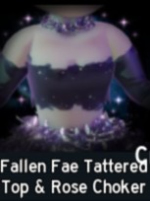 Fallen Fae Tattered Top & Rose Choker
