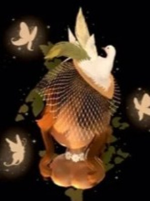 vegan dove fascinator