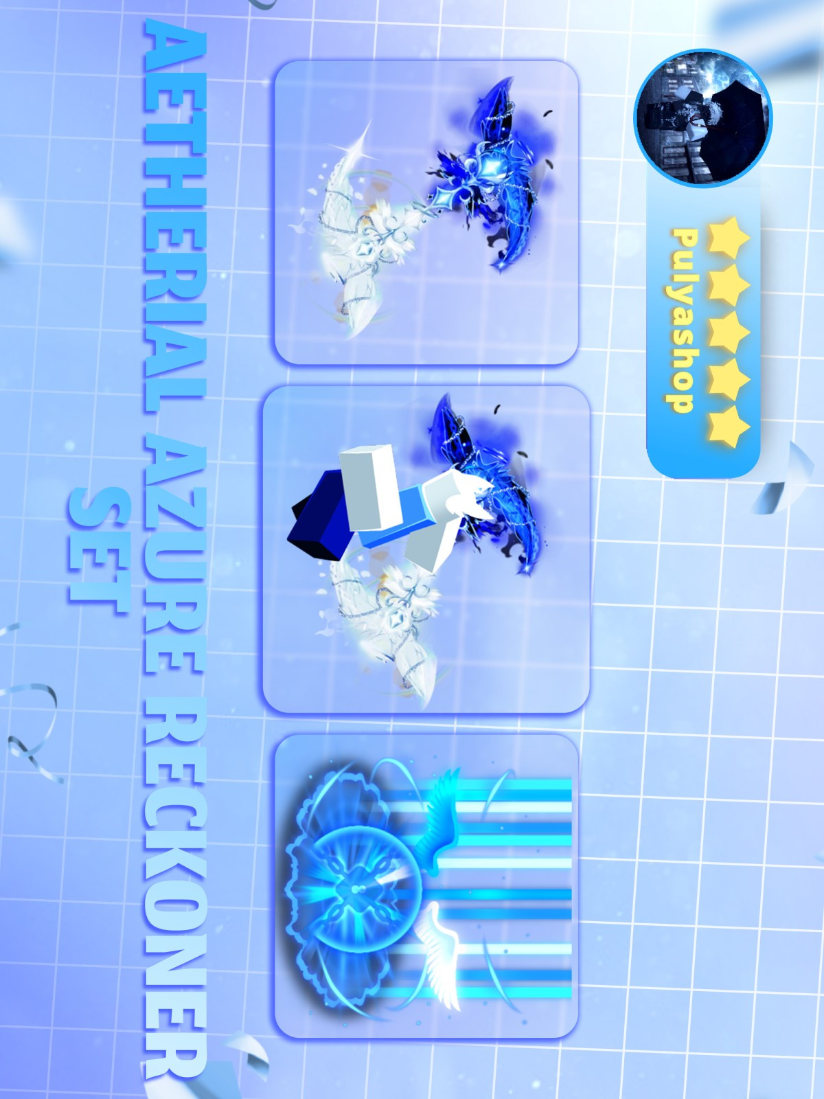 💙🤍AETHERIAL AZURE RECKONER SET🤍💙