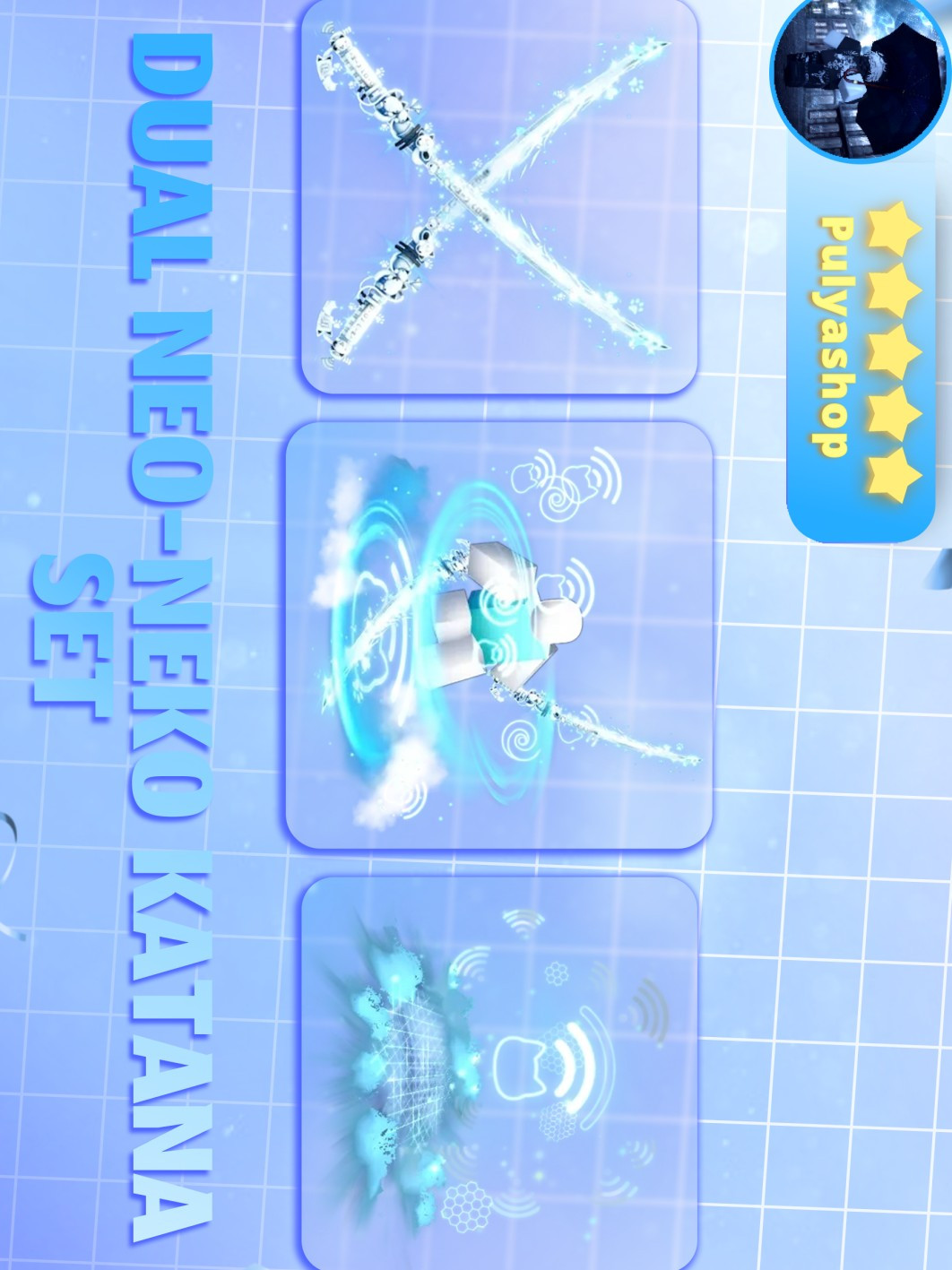 💙DUAL NEO-NEKO KATANA SET💙