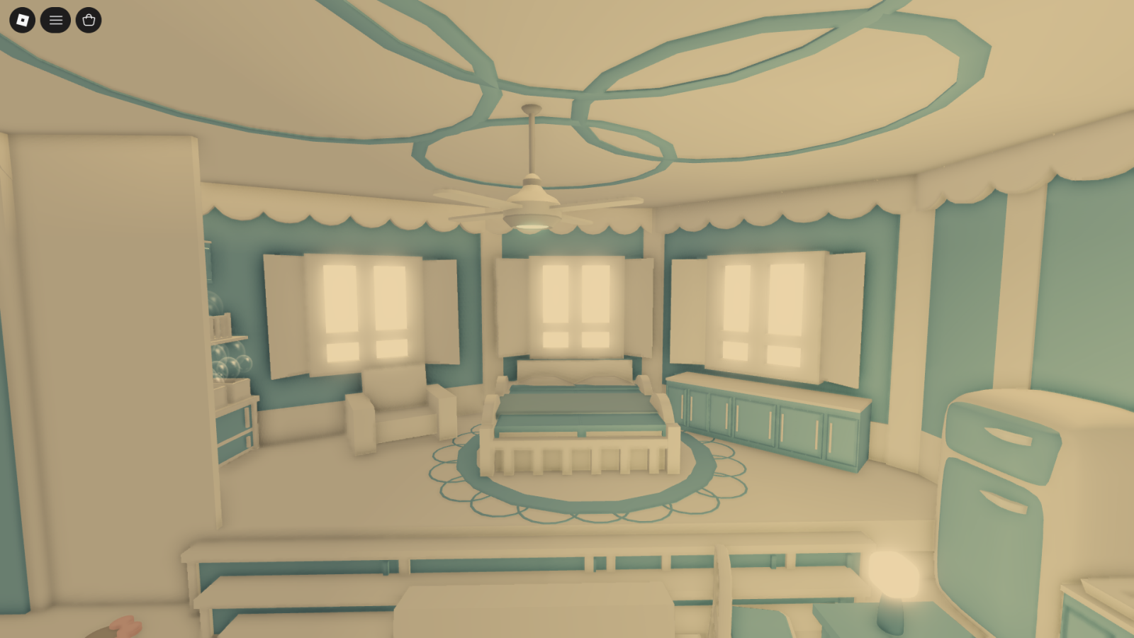 уютный, комфортный, маленький, нежно-голубой домик | a cozy, comfortable, small, pale blue house