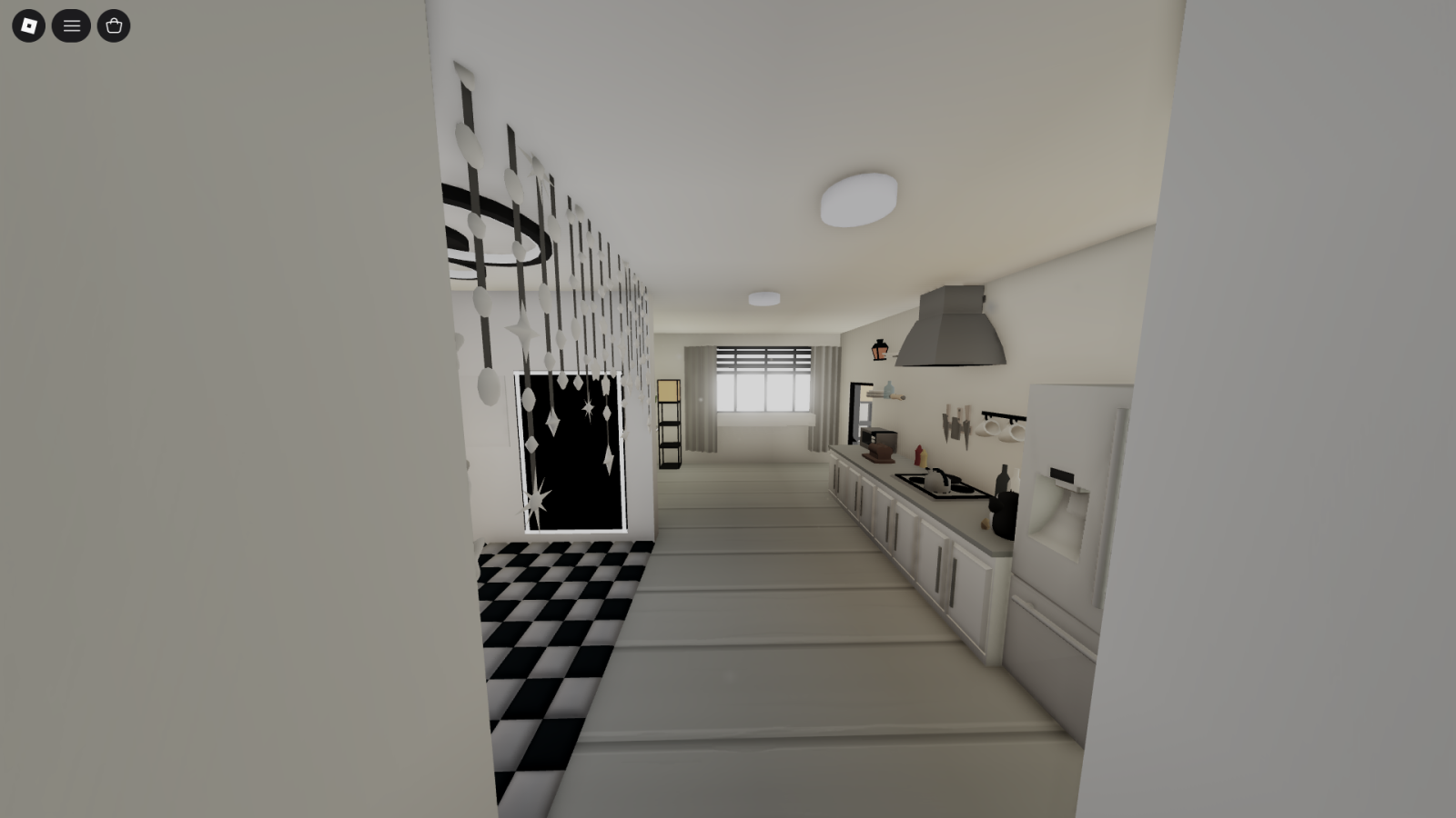 необычный, черно-белый домик | an unusual black-and-white house
