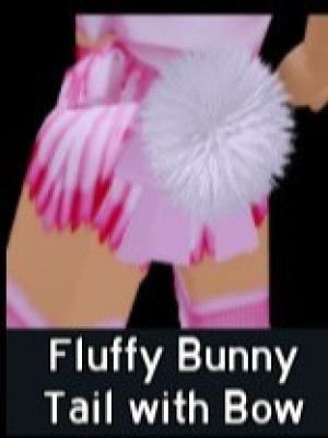 Fluffy Bunny Tail with Bow