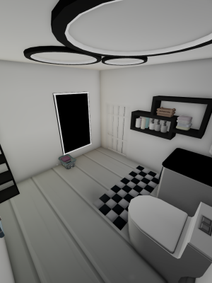 необычный, черно-белый домик | an unusual black-and-white house