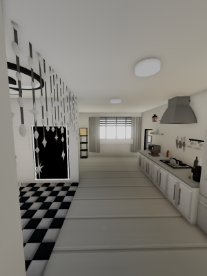 необычный, черно-белый домик | an unusual black-and-white house
