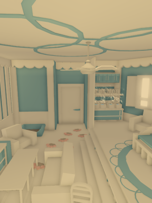 уютный, комфортный, маленький, нежно-голубой домик | a cozy, comfortable, small, pale blue house