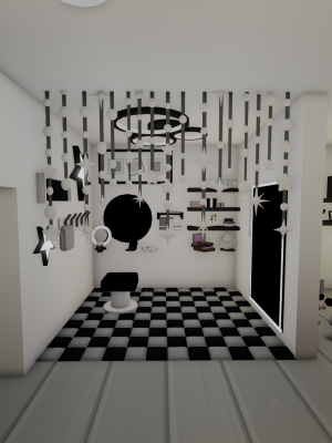 необычный, черно-белый домик | an unusual black-and-white house