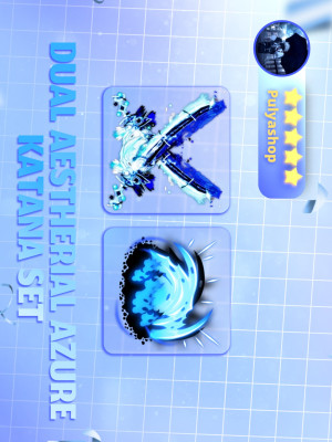 💙🤍DUAL AESTHERIAL AZURE KATANA SET💙🤍