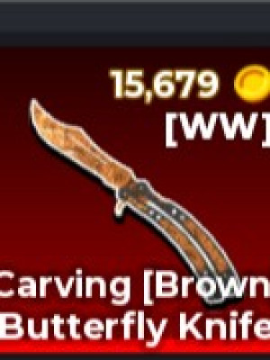 Carving [Brown] Butterfly Knife [WW]