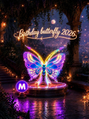 MEGA NEON BIRTHDAY BUTTERFLY 2026
