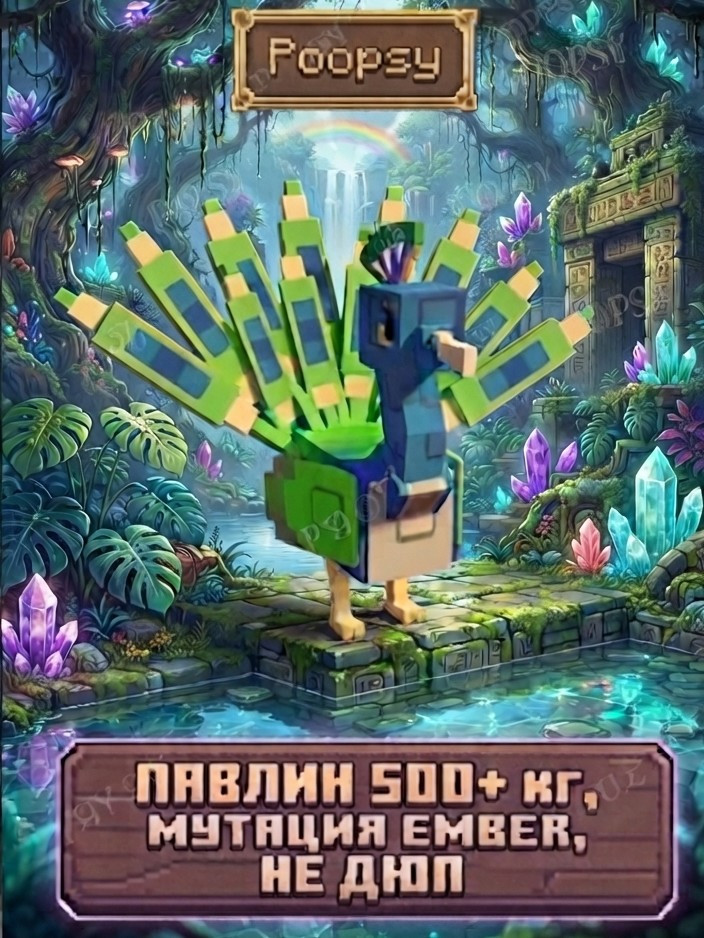 Ember peacock 500+ kg 500 age, чек описание