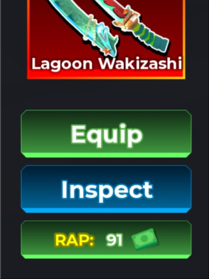 LAGOON WAKIZASHI РЕДКИЙ МЕЧ РАП 91