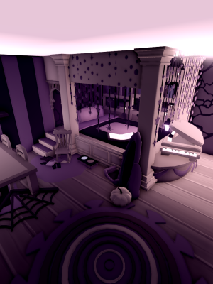 фиолетовый хэллоуинский дом | purple Halloween house