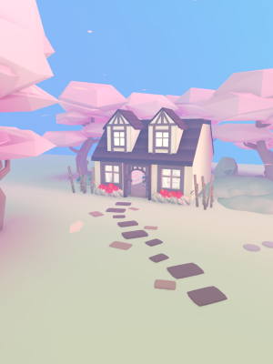 домик со сакурой | House with a sakura tree