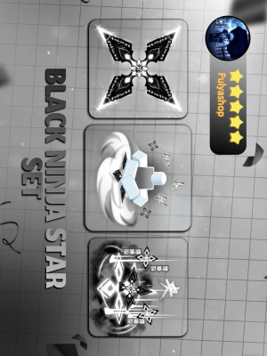 🖤🤍BLACK NINJA STAR SET🤍🖤