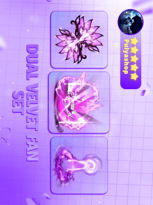 💜DUAL VELVET FAN SET💜