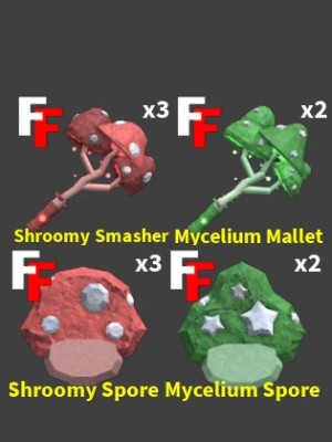 Shroom Sets 3 Flee The Facility Shroomy, Mycelium, Fungal Sets FTF