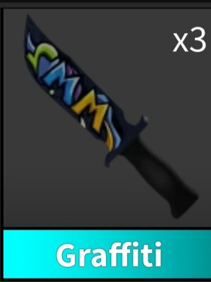 Graffiti,floral,nigh tech knife-gun