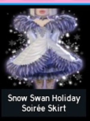 Snow swan Holiday Skirt