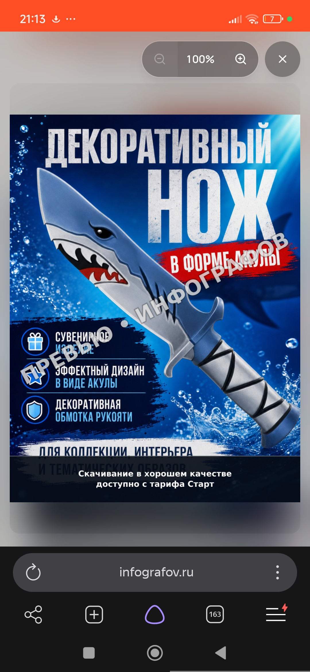 Sharky нож из мм 2