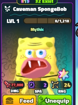 Caveman spongebob clean