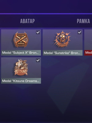 Аккаунт с медалями