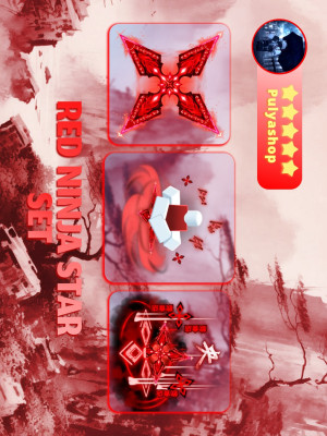 🧧RED NINJA STAR SET 🧧